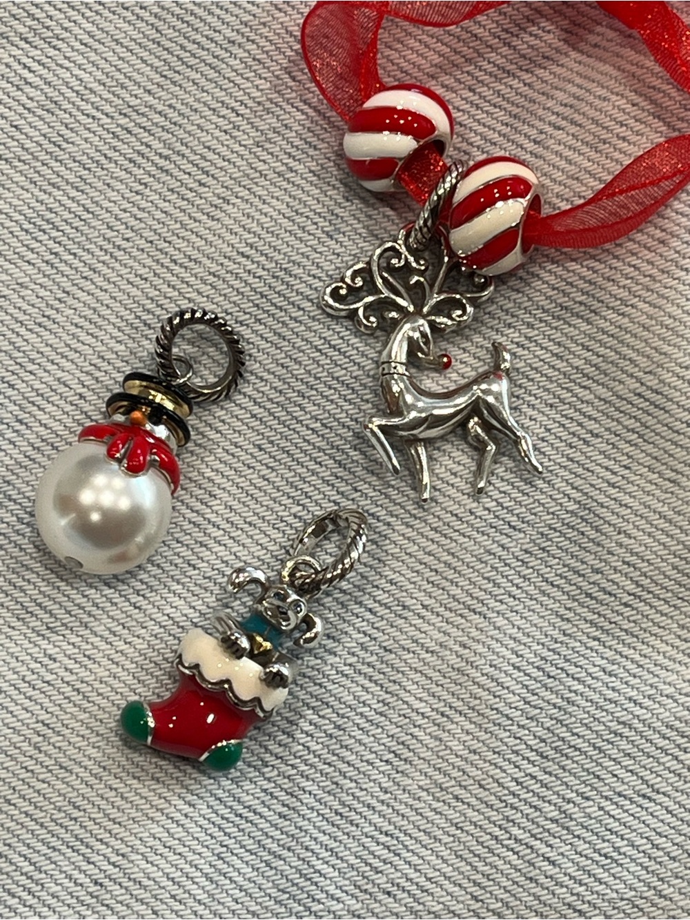 Brighton stocking and snowman charms plus 3 bonus no brand charms